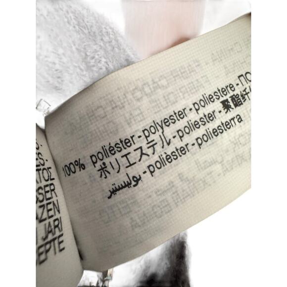 ZARA Gray Ribbed Knit Cropped Sweater w/ Pearl Rhinestone Fringe Hem - Size M - Picture 7 of 12